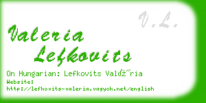 valeria lefkovits business card